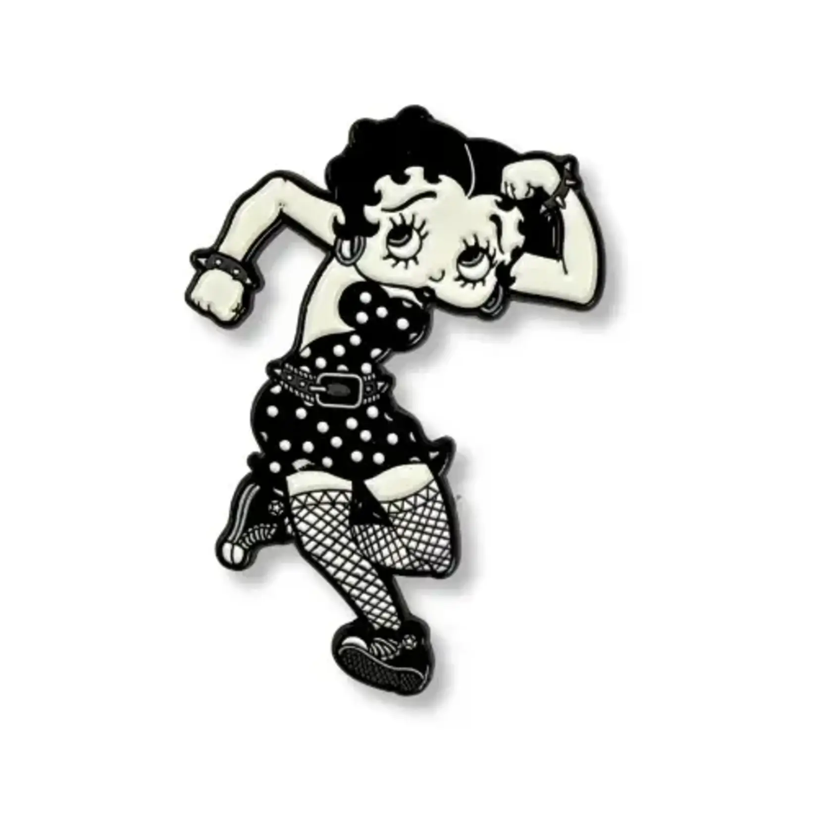 Geek Punk Betty Is A Punk Rocker Enamel Pin