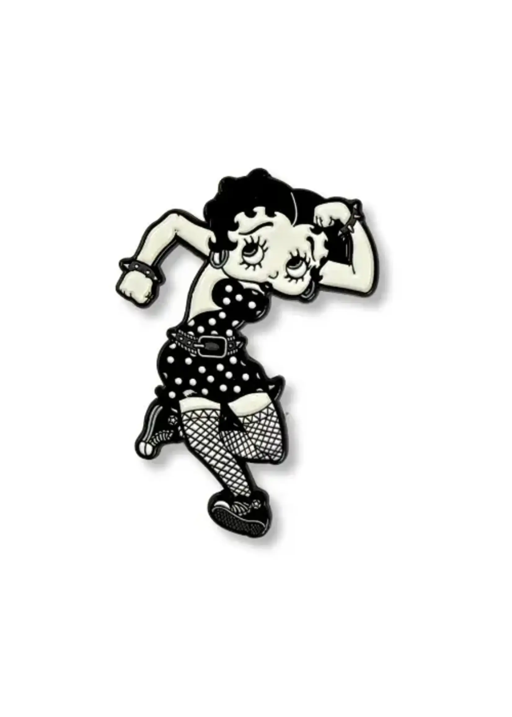 Geek Punk Betty Is A Punk Rocker Enamel Pin