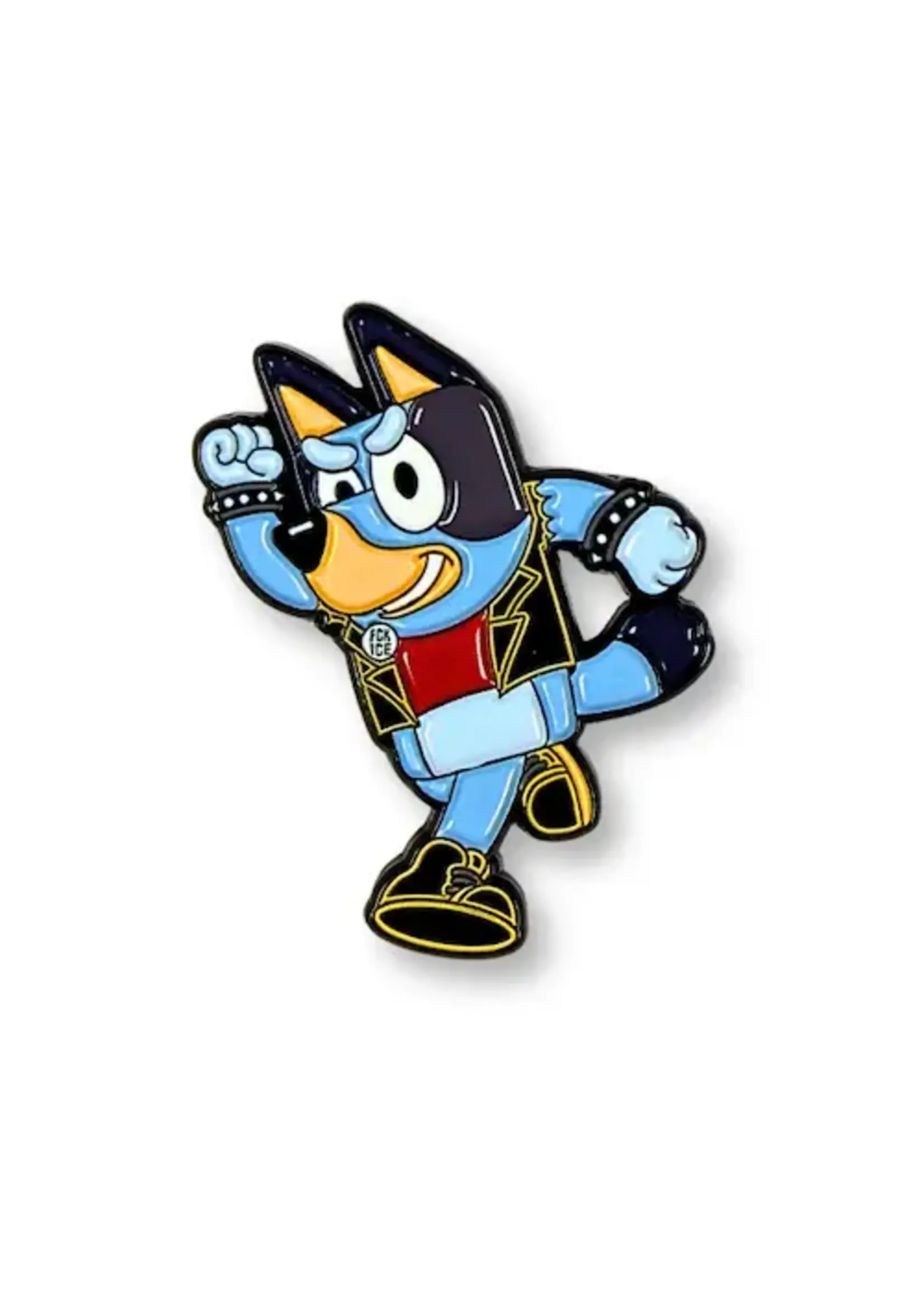 Geek Punk Aussie Dog Enamel Pin