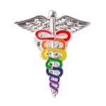 The Awareness Company Rainbow Caduceus Medical Pins