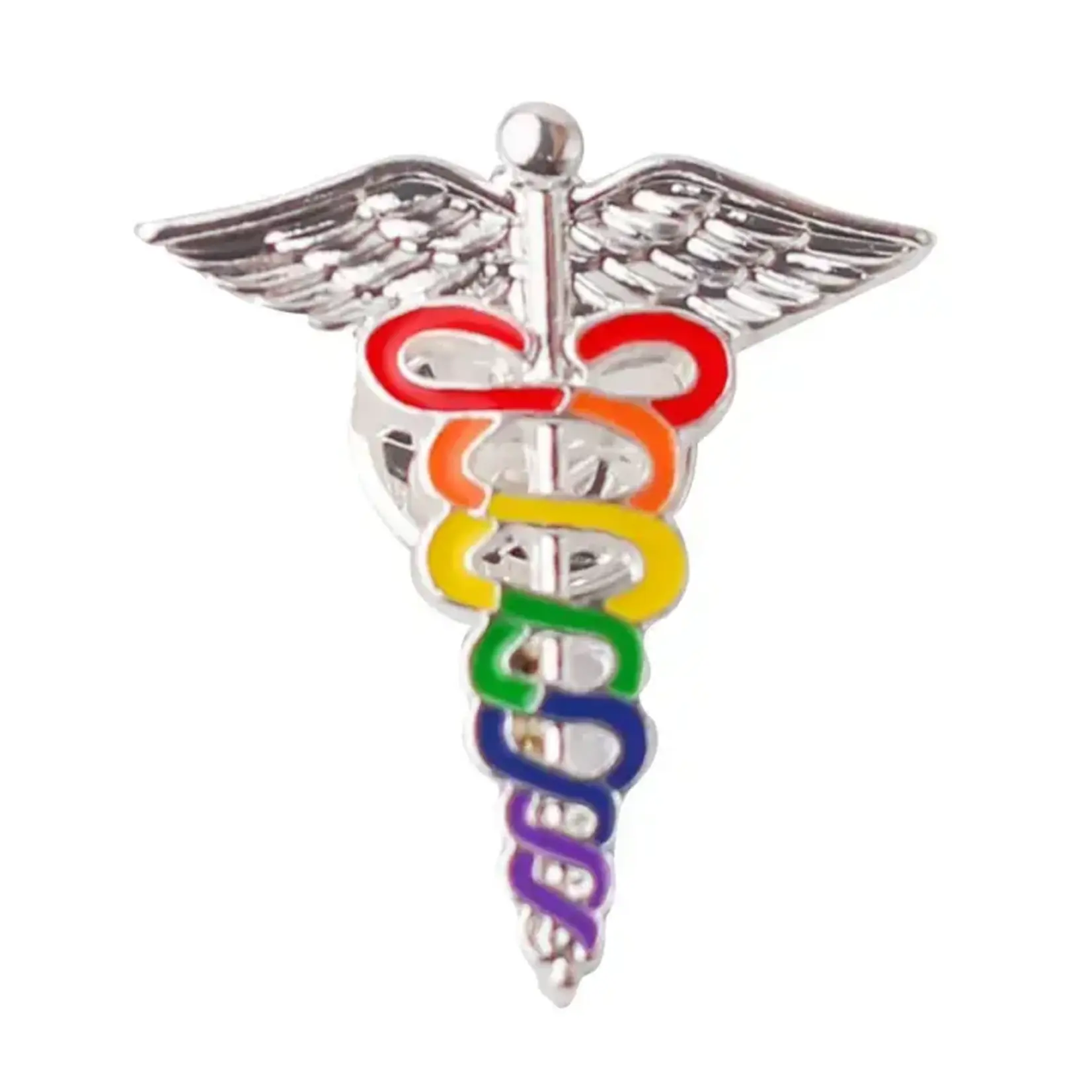 The Awareness Company Rainbow Caduceus Medical Pins