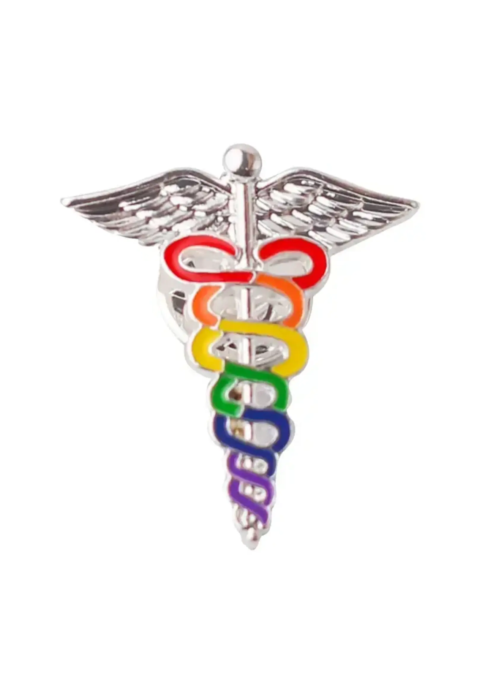 The Awareness Company Rainbow Caduceus Medical Pins