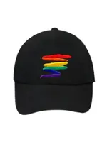 The Awareness Company Rainbow Squiggle Baseball Hat Black