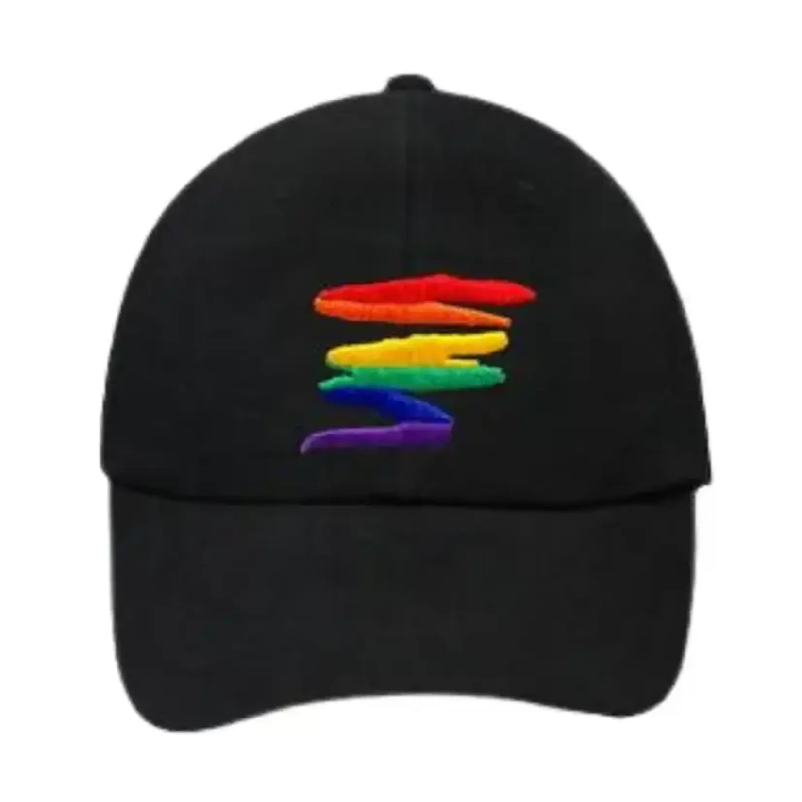 The Awareness Company Rainbow Squiggle Baseball Hat Black