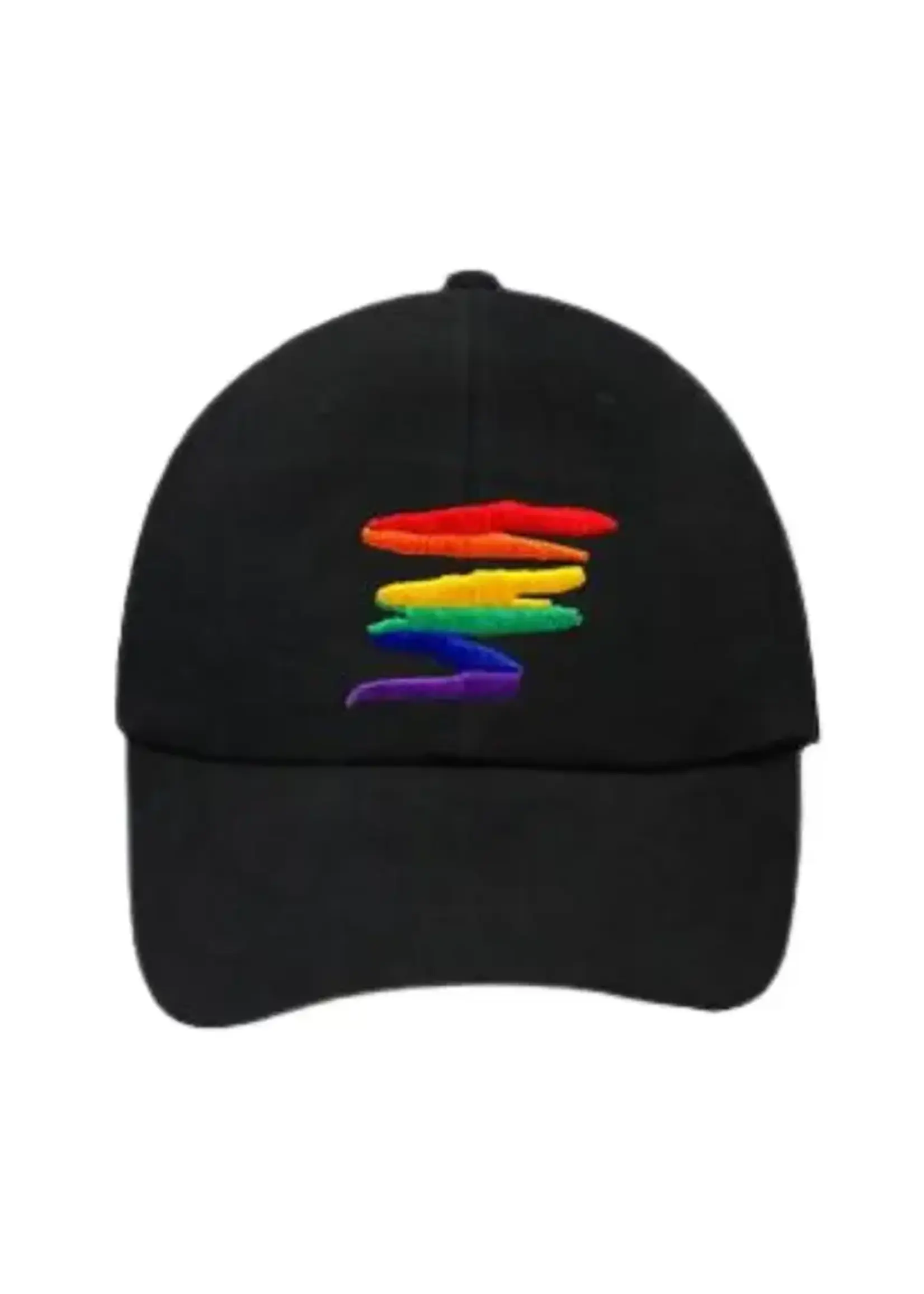 The Awareness Company Rainbow Squiggle Baseball Hat Black