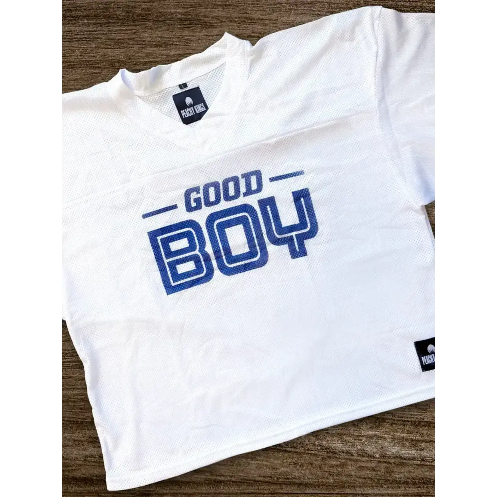Kweer Cards/Peachy Kings 'Good Boy' Mesh Football Jersey