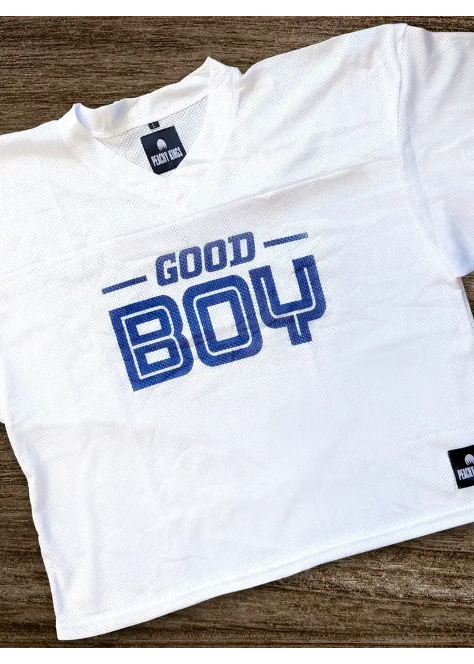 Kweer Cards/Peachy Kings 'Good Boy' Mesh Football Jersey