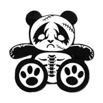 vampirefreaks Death Metal Panda Enamel Pin