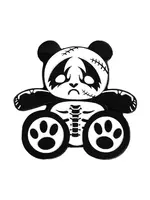 vampirefreaks Death Metal Panda Enamel Pin