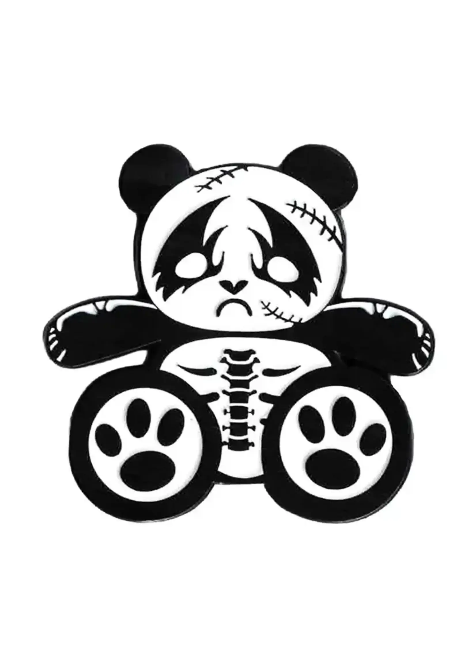 vampirefreaks Death Metal Panda Enamel Pin