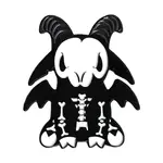 vampirefreaks Skelegoat Enamel Pin