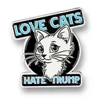 Geek Punk Love Cats Hate Trump Enamel Pin