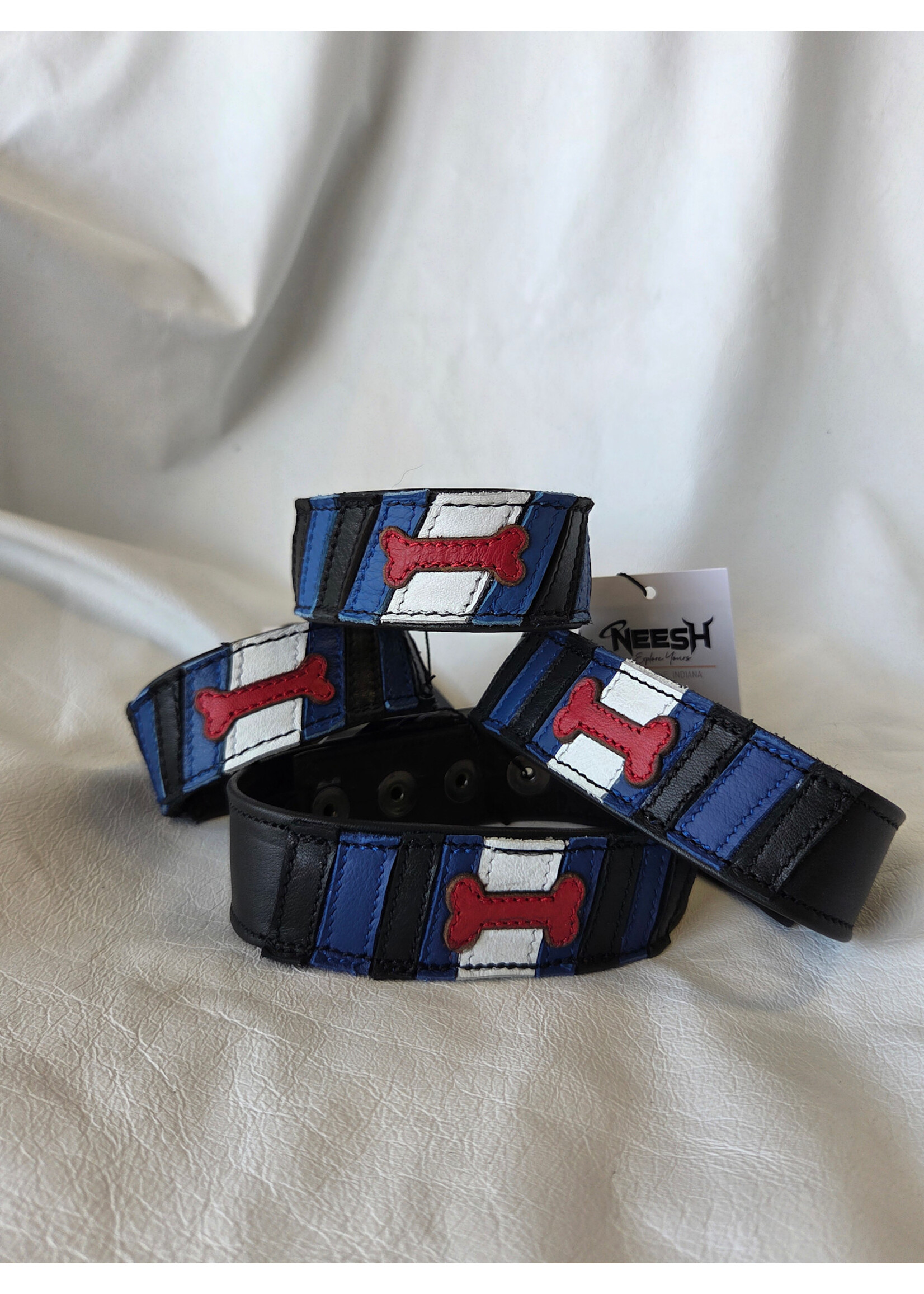 Neesh-Wear Leather Wrist Bands - Flag Series