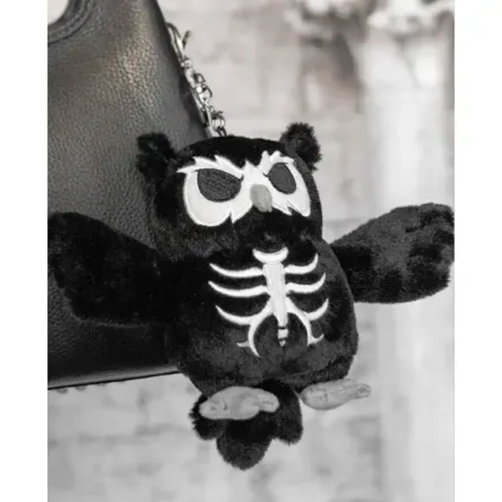 vampirefreaks Skelehoot Owl Plush Keychain
