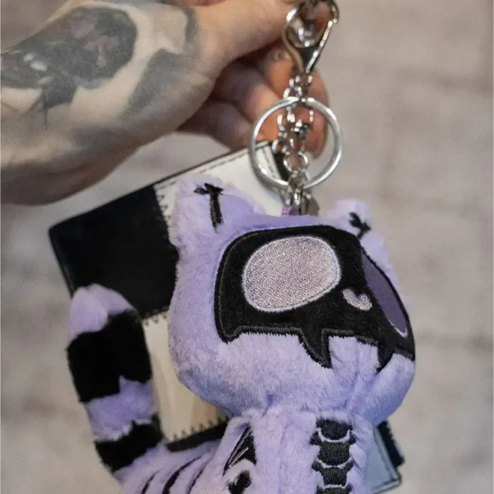 vampirefreaks Twilight Purple Skelekitty Plush Keychain