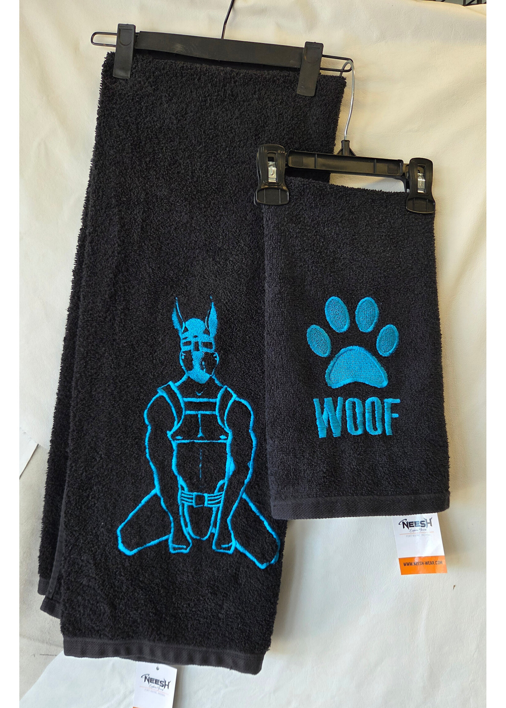 Embroidered Pup Play Towel