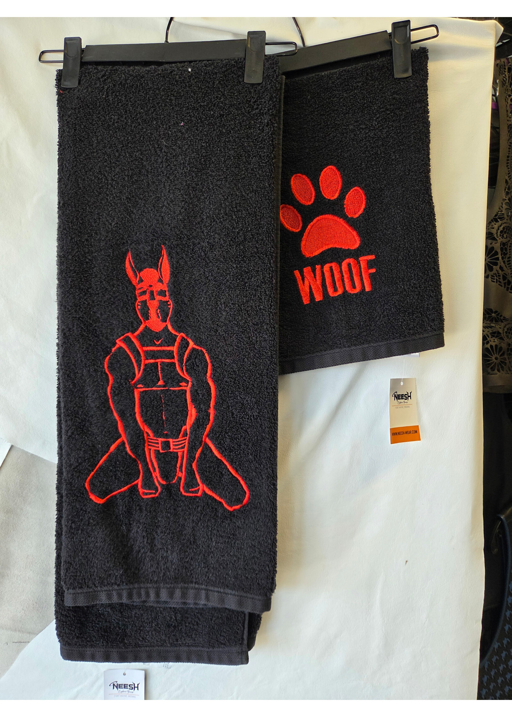 Embroidered Pup Play Towel