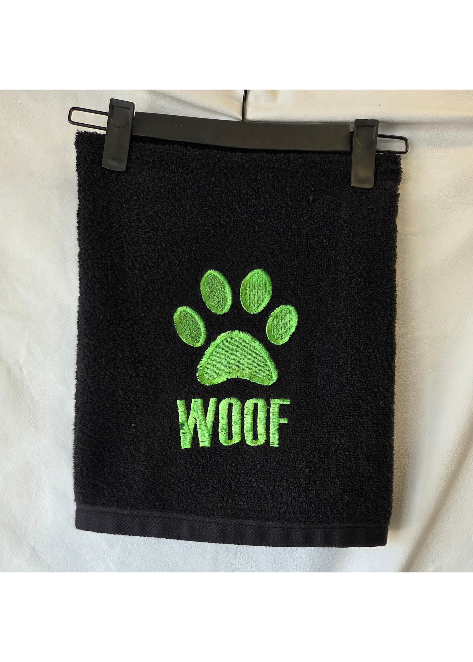 Embroidered WOOF Towel