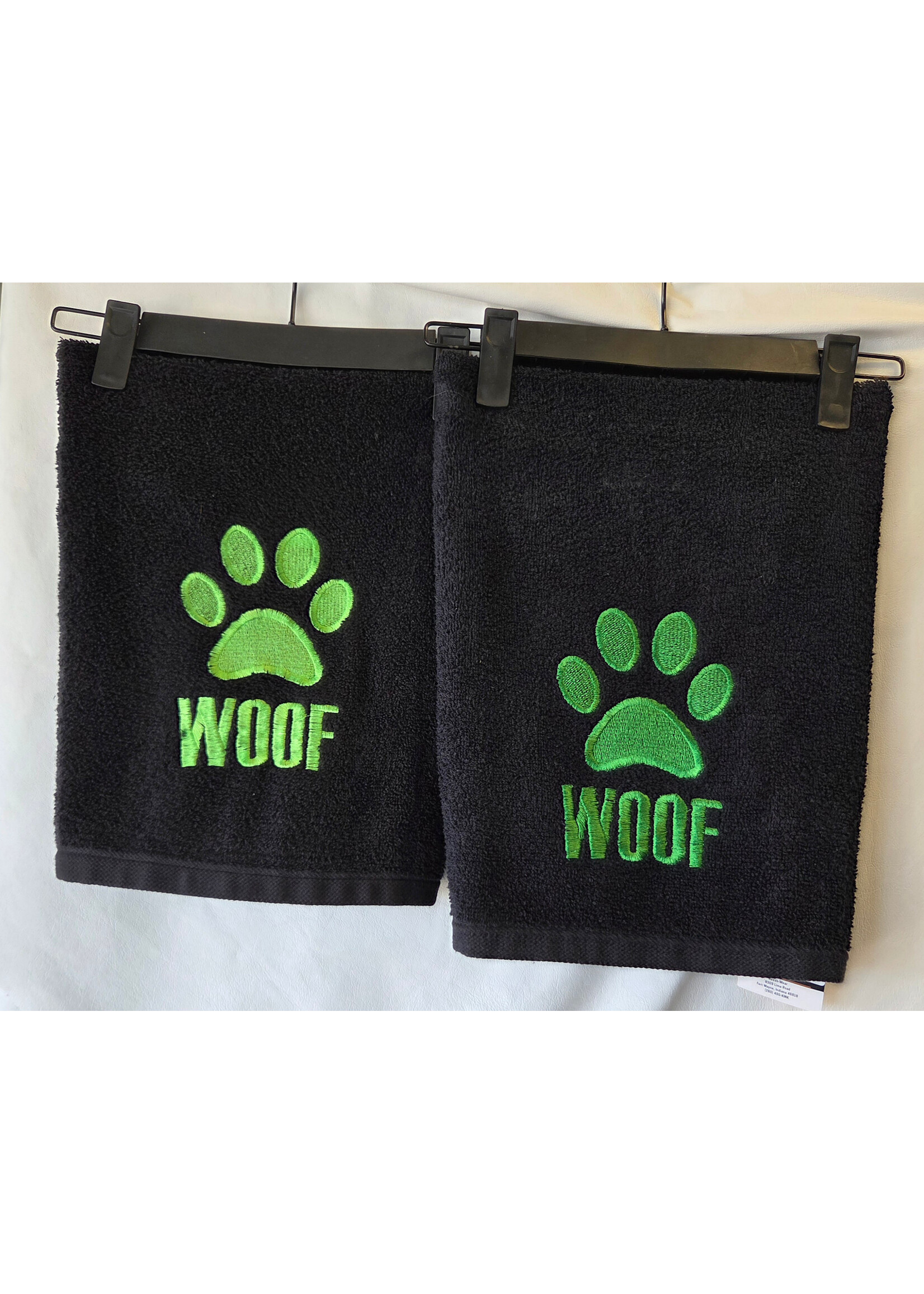 Embroidered WOOF Towel