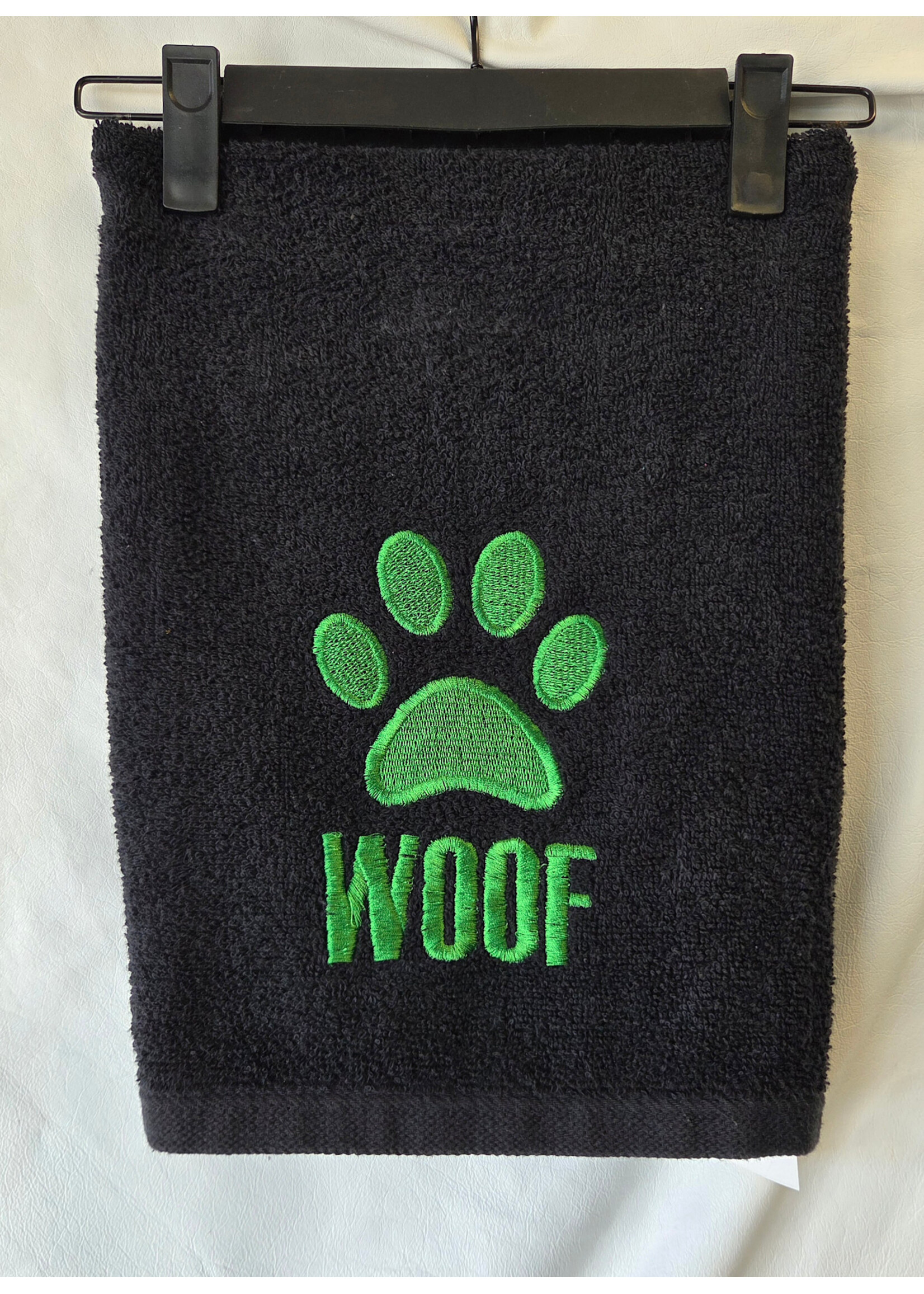 Embroidered WOOF Towel