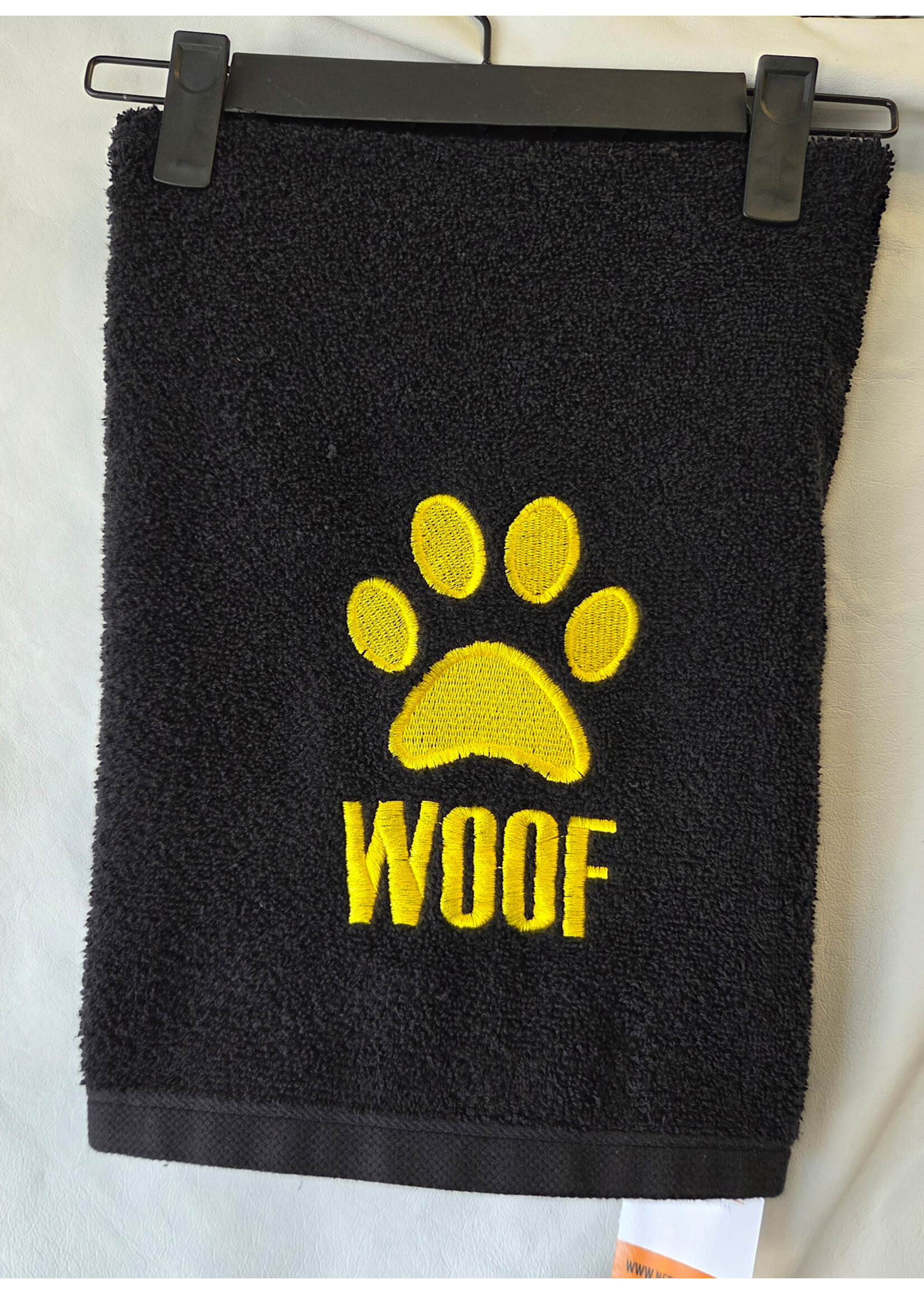 Embroidered WOOF Towel