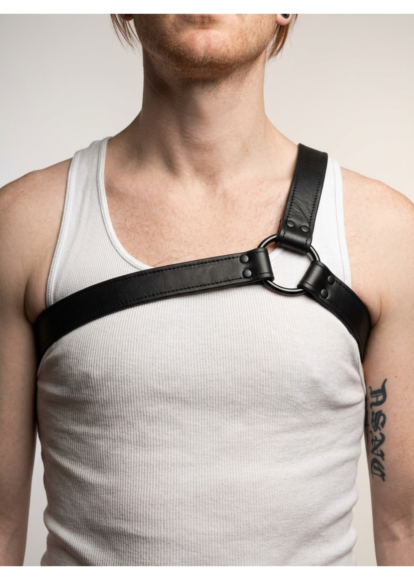 Neesh-Wear Black Leather Crossbody Harness