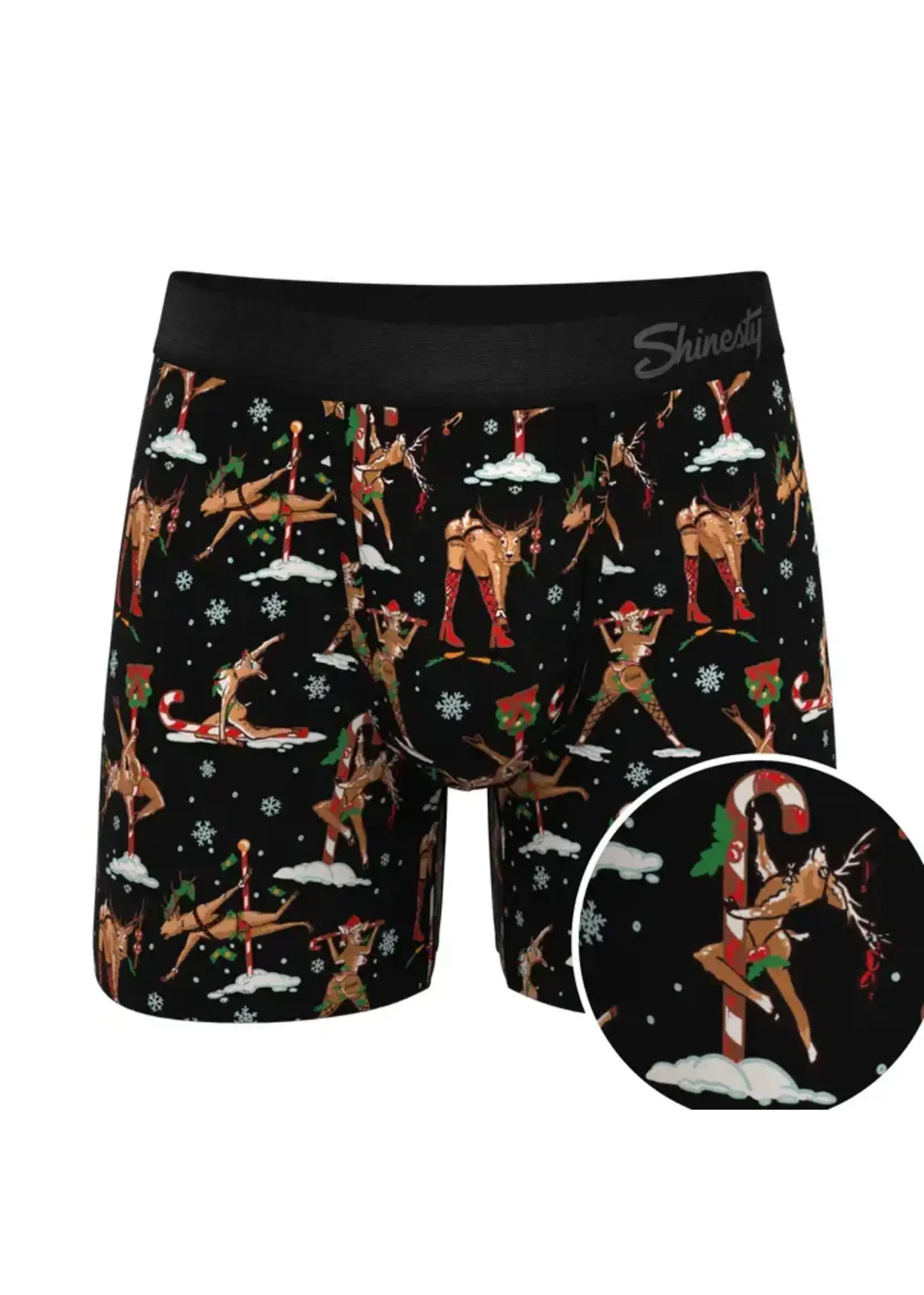 Shinesty, Inc The Rein Dance | Christmas Reindeer Ball Hammock® Pouch Underwear