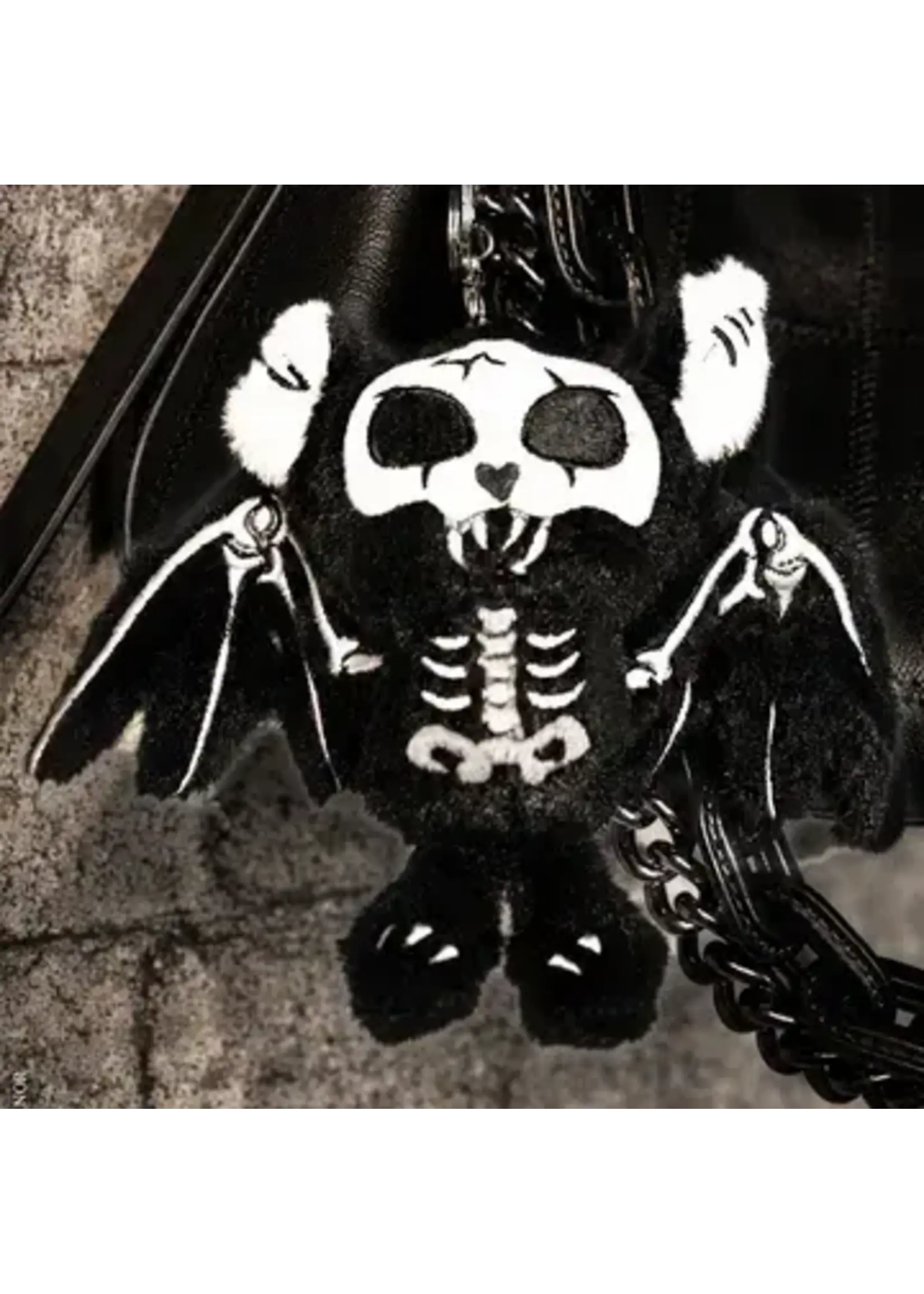 vampirefreaks Skelebat Plush Keychain (Bone White)
