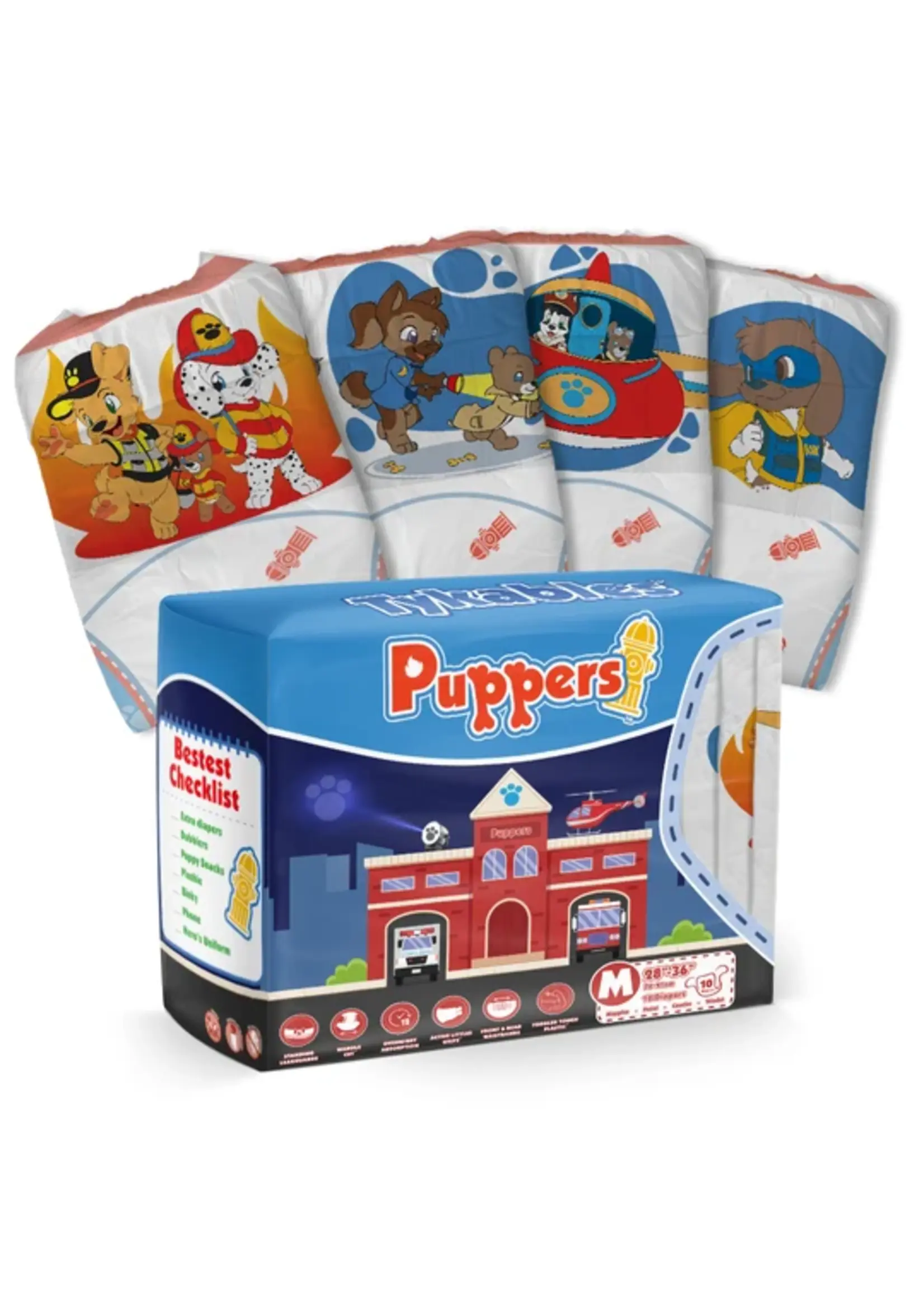 Tykables Puppers Diapers (10pk) XL (48-56)