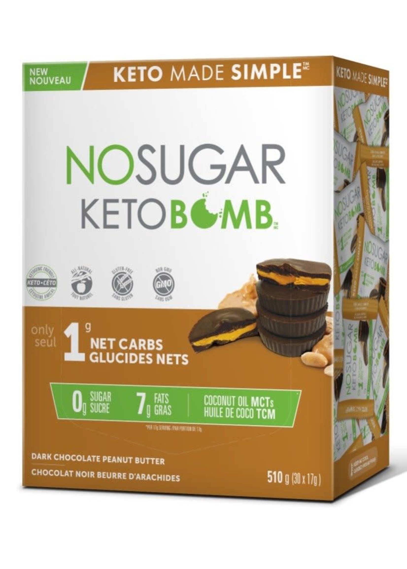No Sugar Ketobomb beurre d'arachide 170g - NOSUGAR