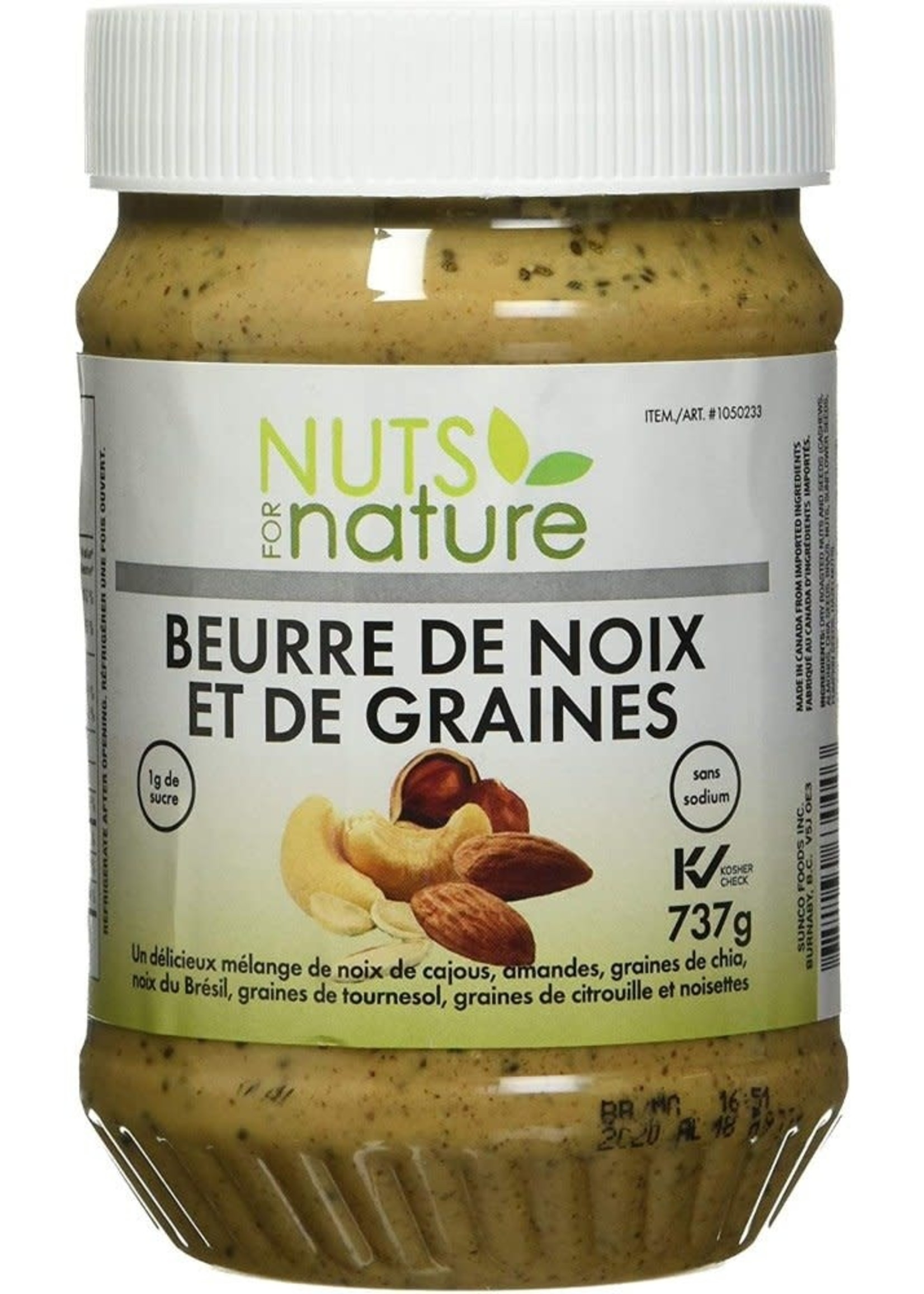 Beurre de noix et de graines 737g - Nuts for nature