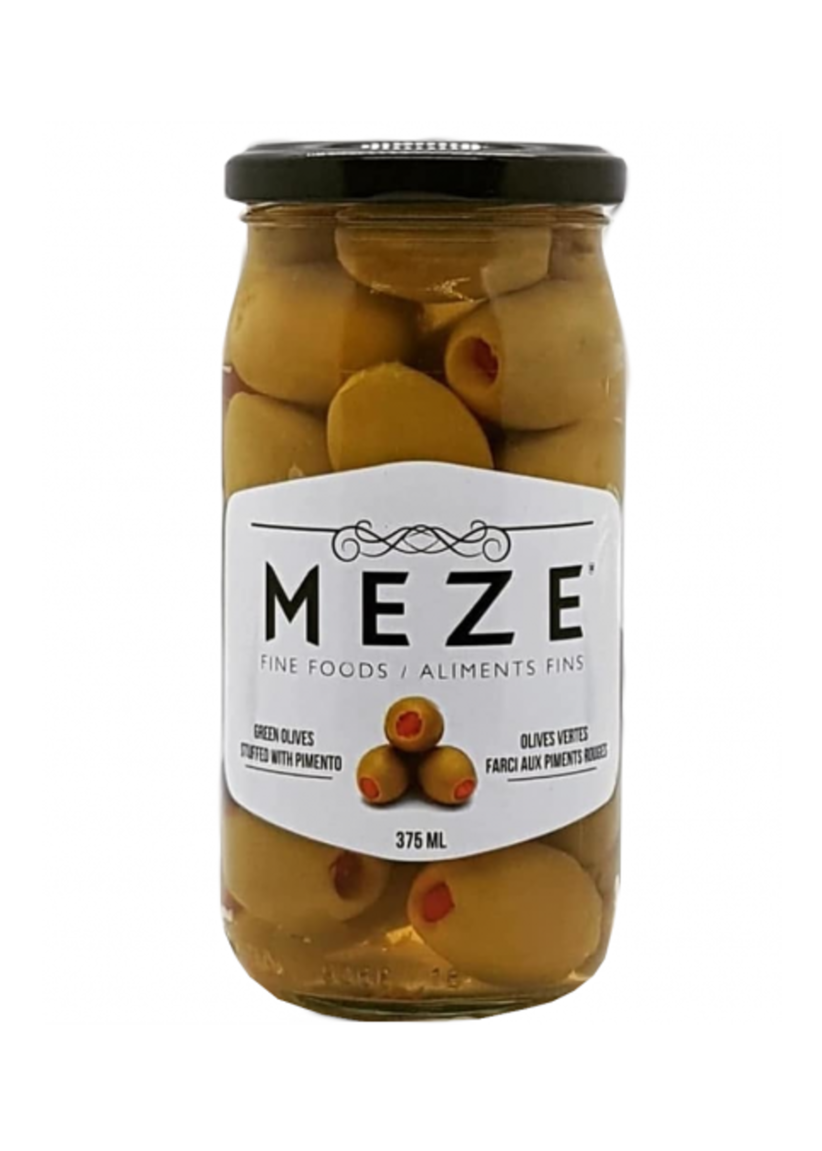 Meze Olives vertes farcie aux piments rouge 375ml - MEZE