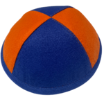Coolkippahs Felt/ Royal Blue/Orange