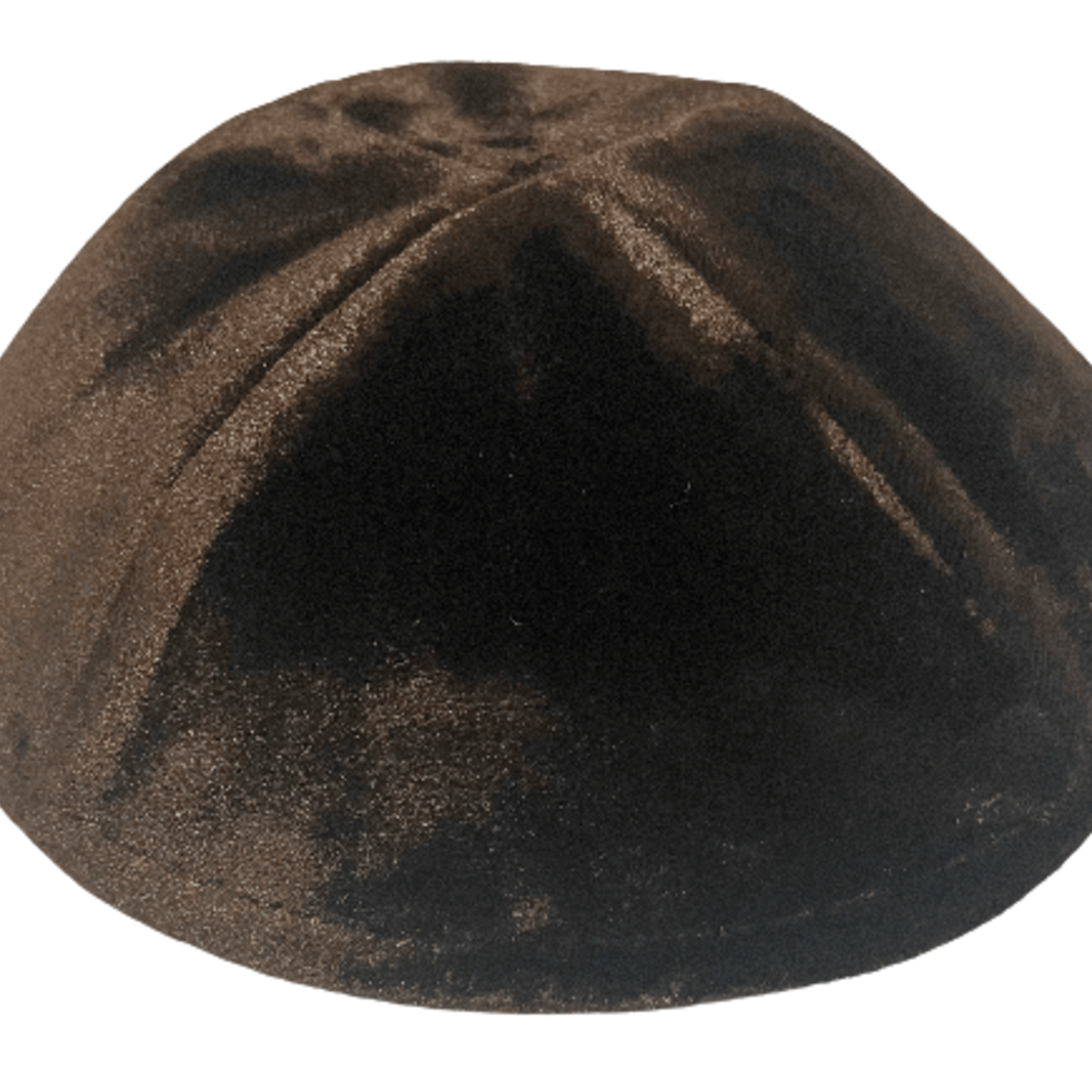 Coolkippahs Crushed Velvet Brown with Clips