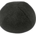 Coolkippahs Burlap Black with Trim- Clips