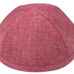 Coolkippahs Burlap Hot Pink with Trim