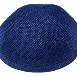 Coolkippahs Burlap Royal Blue with Trim