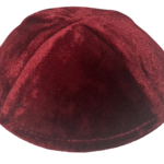 Coolkippahs Crushed Velvet Burgundy with Clips