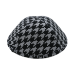 Coolkippahs Houndstooth Black/Silver with clips