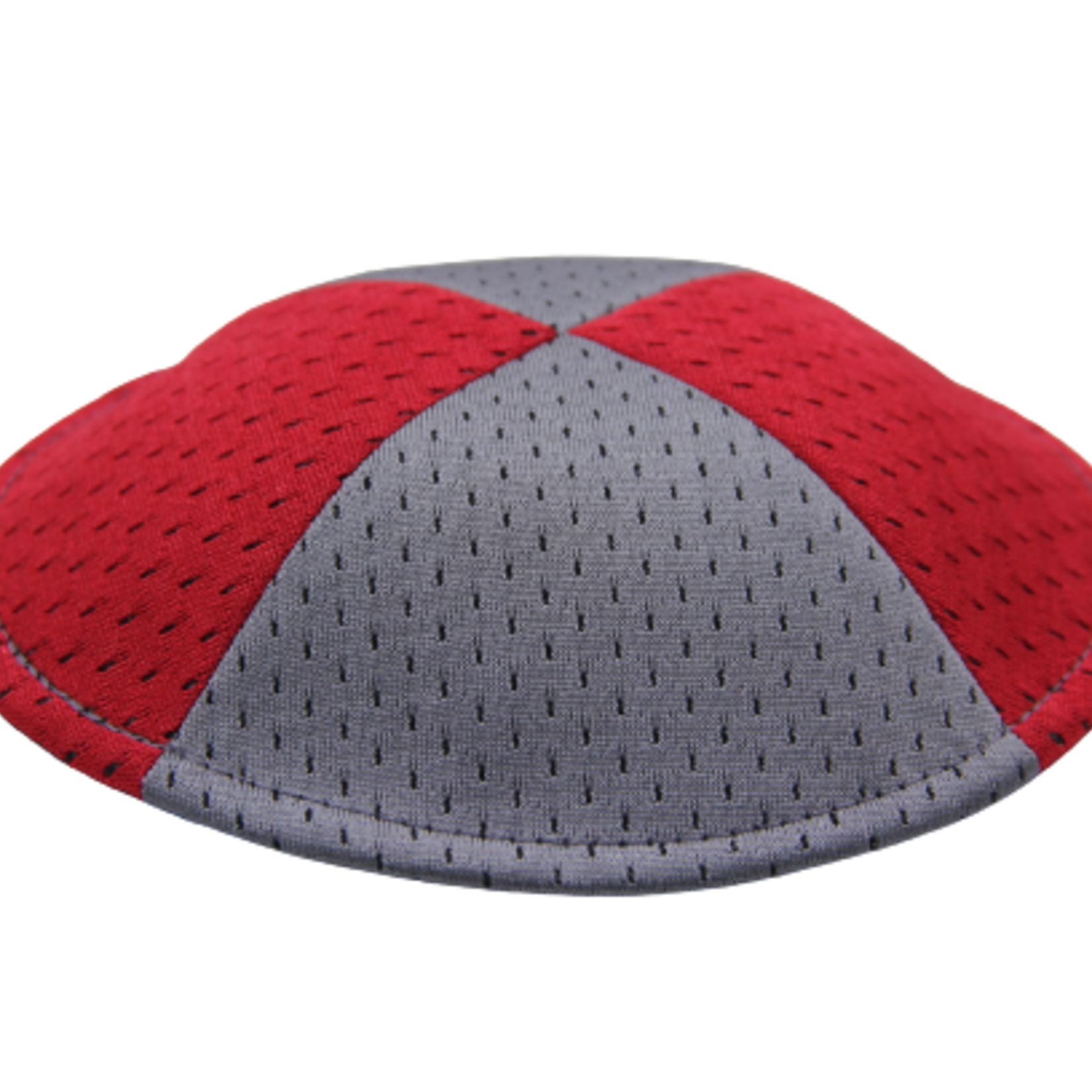 Coolkippahs Mesh Grey/Red with Clips