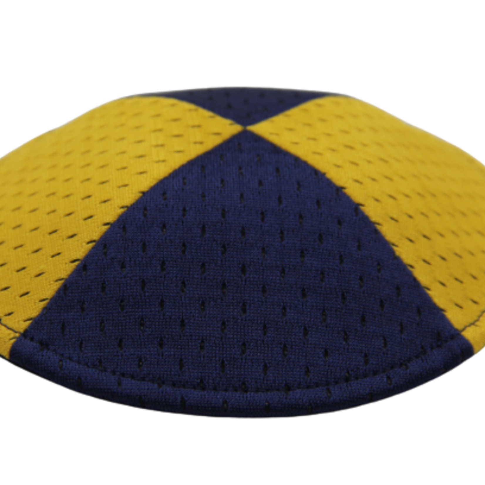 Coolkippahs Mesh Navy/Yellow with Clips