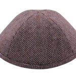 Coolkippahs Dark Red Herringbone with Clips