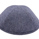 Coolkippahs Navy Herringbone with Clips