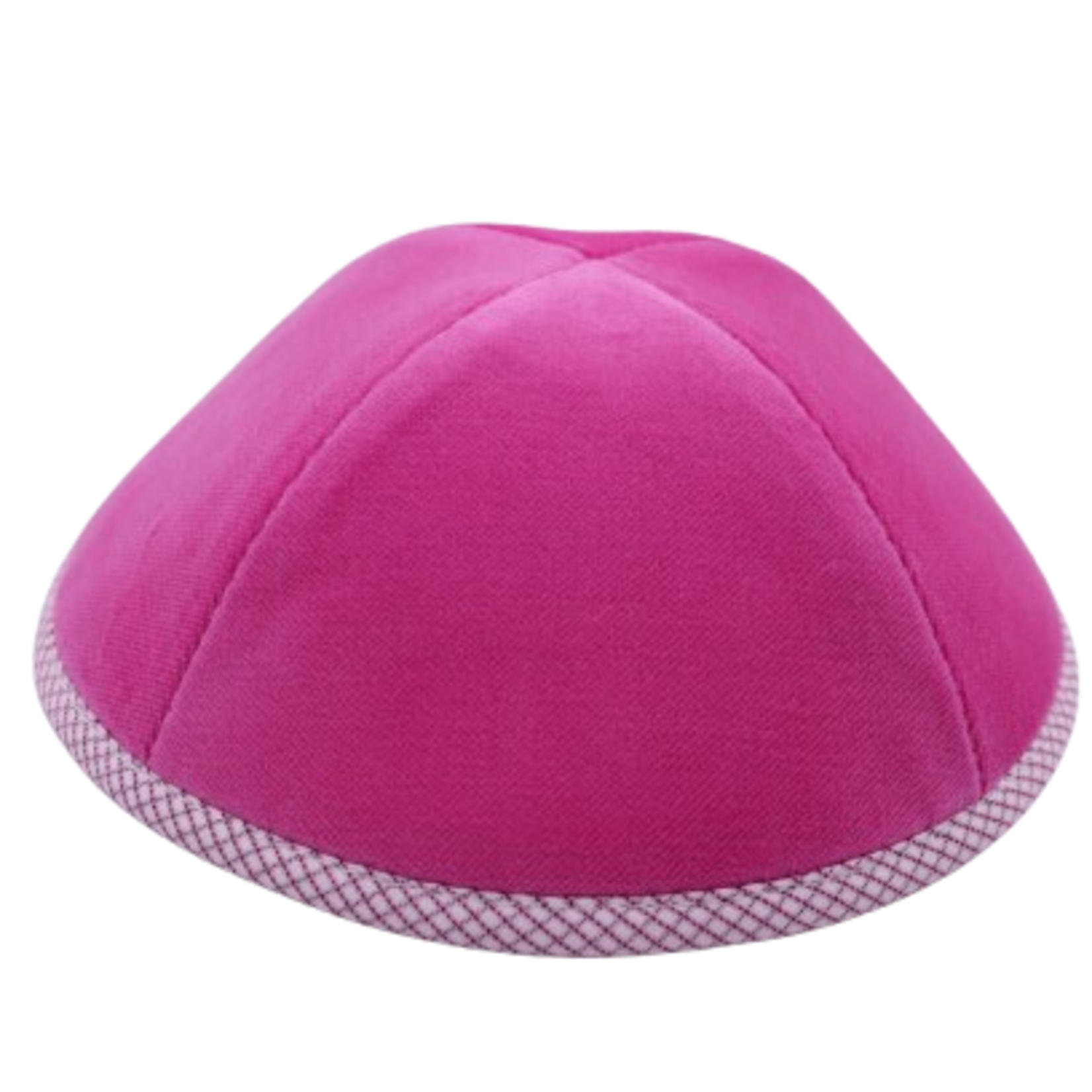 Coolkippahs Velvet Hot Pink- Pink/Blue Trim