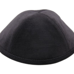 Coolkippahs Corduroy Dark Grey with Clips (with trim)