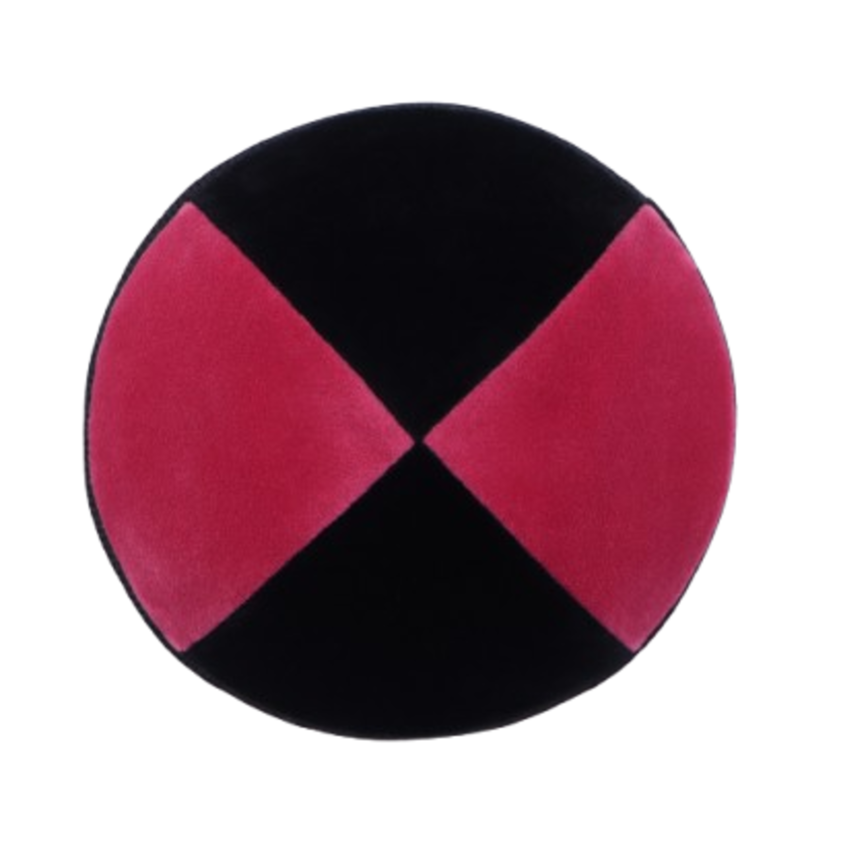 Coolkippahs Velvet Magenta + Black- Burlap Trim with Clips