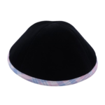 Coolkippahs Velvet Black- Pastel Trim