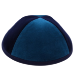 Coolkippahs Velvet Teal + Navy with Clips