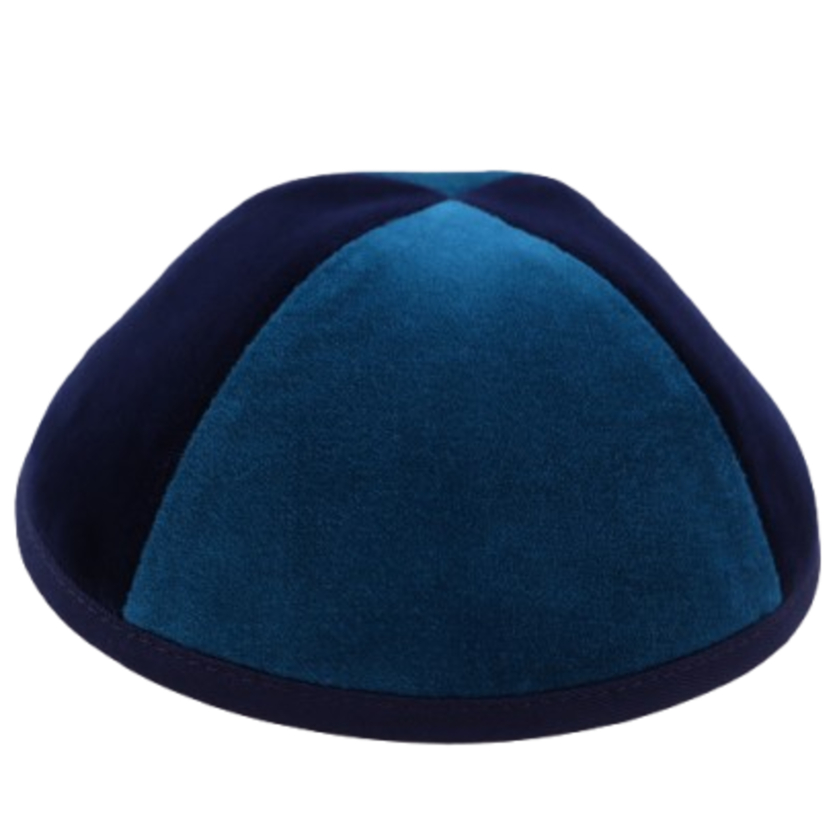 Coolkippahs Velvet Teal + Navy with Clips