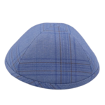 Coolkippahs Suit Sky Blue-Mocha Plaid with Clips